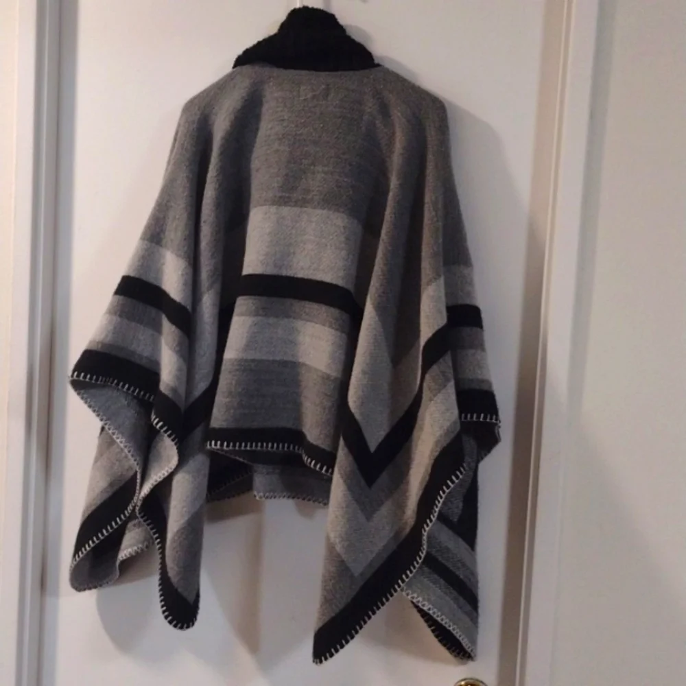 Cowl Neck Poncho - Picture 2 of 3